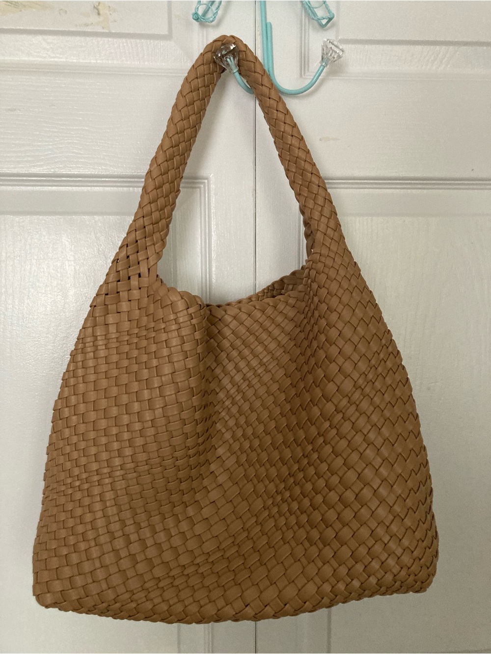 Woven Hobo Shoulder Bag - Tan
